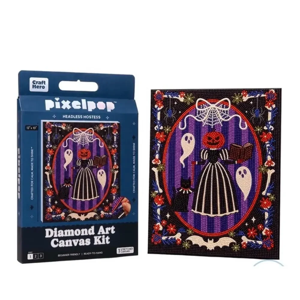Pixelpop Headless Host Halloween Diamond Art Canvas Kit
